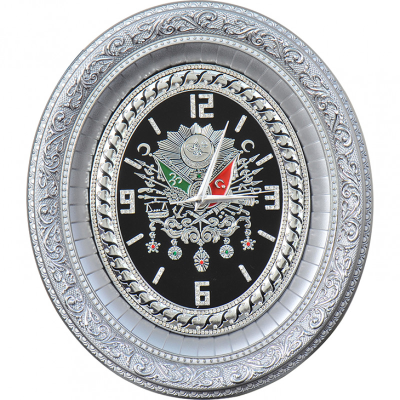Small White Wall Clock Ottoman Logo Small White Wall Clock With Ottoman Logo